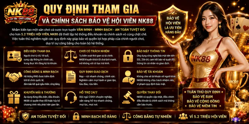 Quy định tham gia và chính sách bảo vệ hội viên NK88